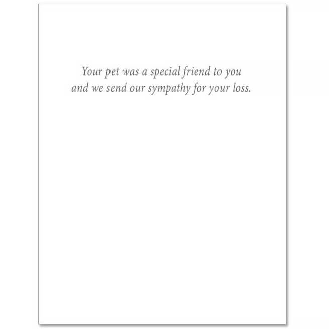 S43 Pet Sympathy Card