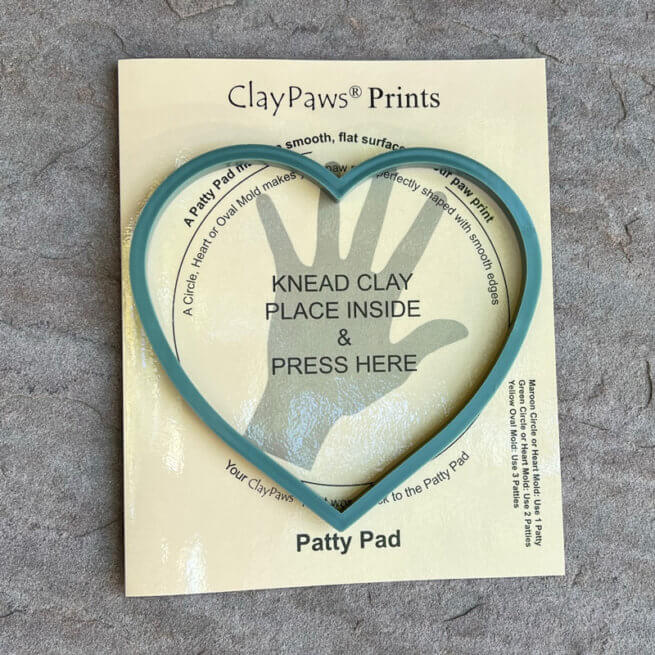 Green Heart Mold and Patty Pad
