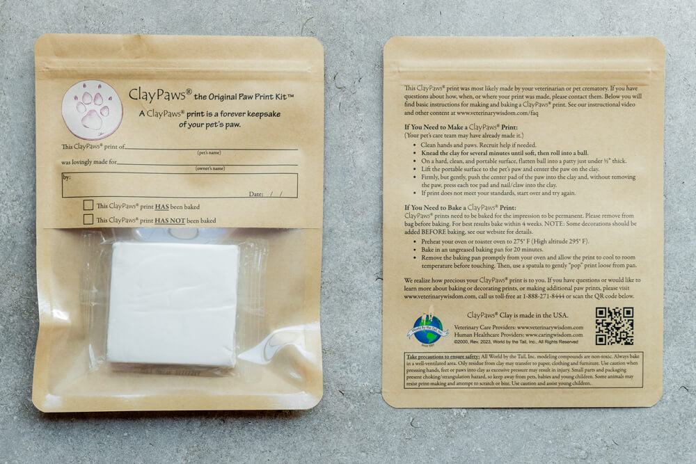 Original White ClayPaws® Paw Print Kit - Veterinary Wisdom
